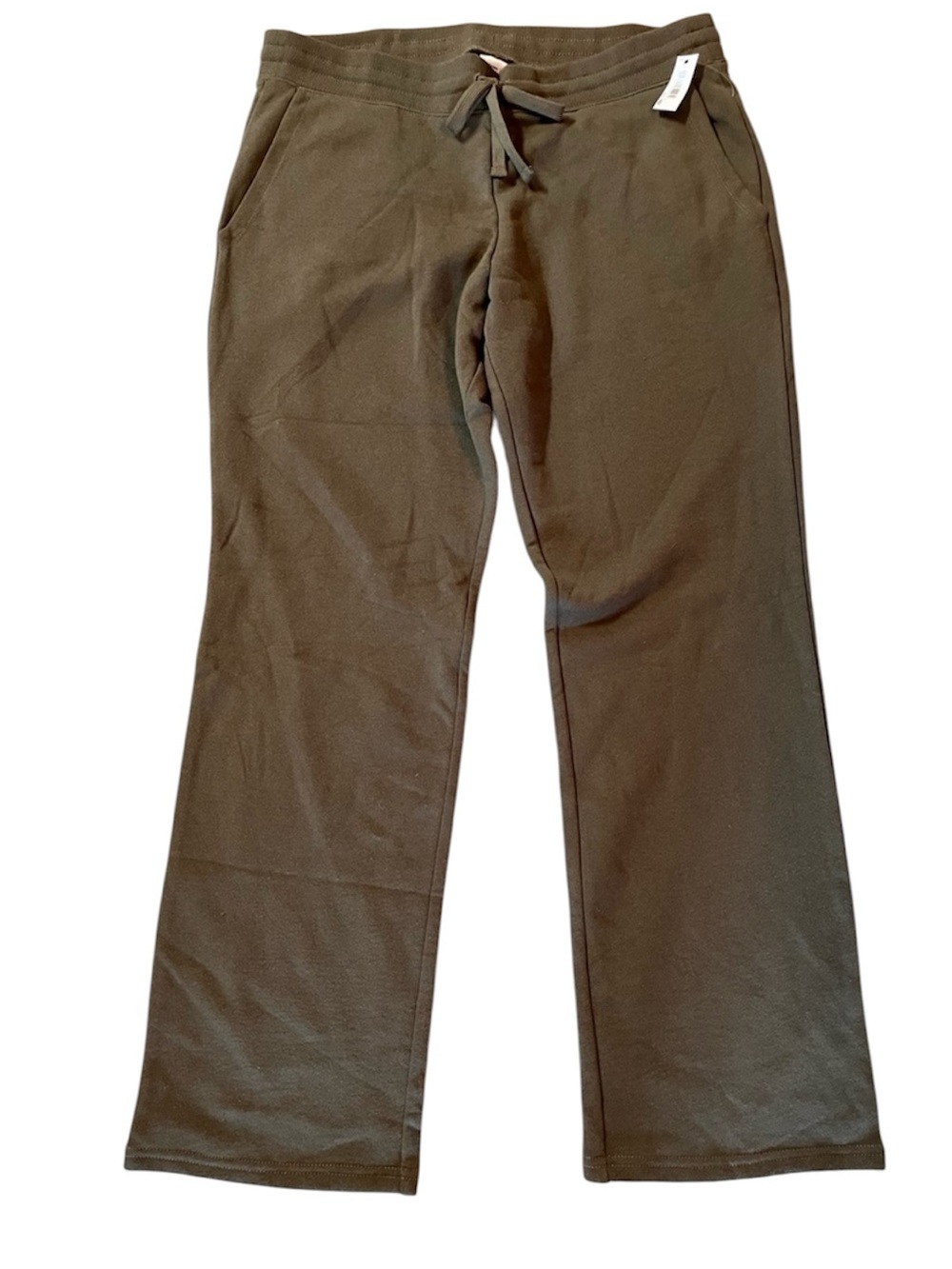 New Amazon Essentials Olive Drawstring Fleece Joggers. Large. Tag on